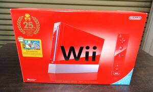 Y2437 任天堂 Wii 本体 スーパーマリオ25周年仕様 レッド　ゲーム機器　ニンテンドー