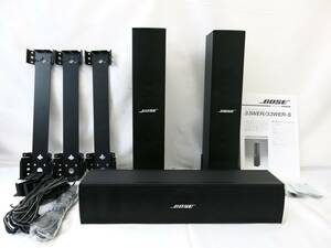 BOSE　ボーズ　【33WER】　３本　音出し確認済　中古　コンパクトスピーカーシステム　専用スタンド・ケーブル・説明書あり　