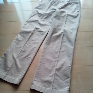 GAP stretch KHAKI for women chinos unbleached cloth pants cotton 97% size 4 (*M corresponding us, general M have on number of times )* Gap * have on number of times little beautiful goods commuting put on also *