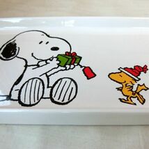 ☆★送料無料!!新品陶器製角皿！スヌーピー クリスマストレイ1 ピーナッツ SNOOPY★☆_画像2