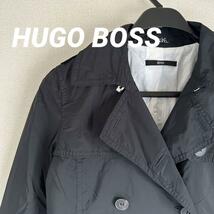 HUGO BOSS ヒューゴボス ロングコート アウター 黒 ブラック_画像1