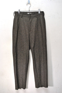 CLANE HOMME Exclusive Classic Trousers クラネ/クラシックトラウザー/スラックス/パンツ/ウール/ブラウン/1