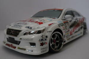 YOKOMO ヨコモ 1/10 GOODYEAR Racing クニーズ GRX130 Mark Xボディのみ ライトプラパーツ・マフラー付 未走行 塗装済完成品 当時物 絶版品