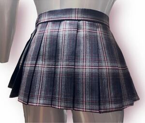 【k120】25cm丈制服スカート　チェックプリーツスカート JK コスプレ衣装　ミニスカート 