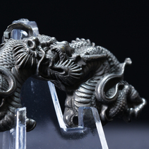 現代品　龍　竜　根付　提げ物　観賞　真鍮　黄銅　銅　dragon netsuke brass_画像7