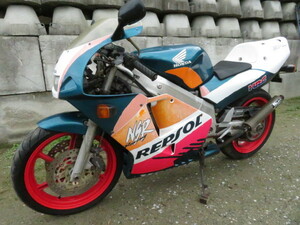 ◆希少/レストアベース◆HONDA　NSR250R　MC28-1001　REPSOL/レプソル　書類付/カードキー欠品　不動車