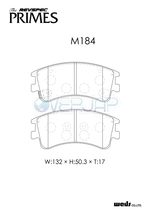 PR-M184/M512 WedsSport レブスペックプライム ブレーキパッド 1台分セット マツダ アテンザスポーツワゴン GY3W 2002/5～2008/1 4WD_画像2