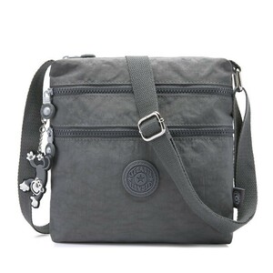  shoulder bag diagonal .. Mini bag gray lady's men's nylon bag pochette high capacity light weight man and woman use 