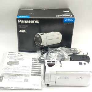 ★動作品★ Panasonic デジタル 4K ビデオカメラ HC- VX990M パナソニック ホワイト ビデオ カメラ 箱付き ワイヤレスワイプ Wi-Fi SC