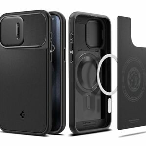 Spigen iPhone 15 Pro Max ケース Magsafe対応 カメラレンズ保護 ACS06599 (ブラック)