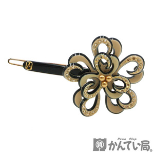 18426 ALEXANDRE DE PARIS[arek Sand ru*du* Paris ] hairpin barrette flower flower rhinestone lady's . stop 