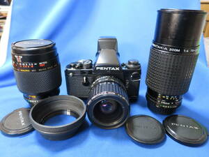 ペンタックス LX ボディ FB-1 FC-1 + ELICAR V-HQ MC 90mm F2.5 マクロ + SMC-A 35-70mm F4 + SMC-A 70-210mm F4 送料無料!!! PENTAX MACRO