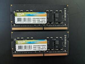 ♥♥ノートPC用メモリ DDR4-3200 (PC4-25600) 16GB×2枚♥♥