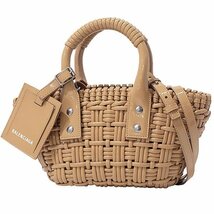 【送料無料】【本物】一押し★BALENCIAGA★バレンシアガ★ビストロXXS★フェイクカーフスキン★ベージュ★カゴバック★678028★ショルダー_画像1