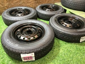 ホンダ純正 12inch 4j × BRIDGESTONE 145/80R12 80/78N LT(145R12 6PR LT)PCD100 4穴 アクティ バモス エヌバン Nバン NVAN