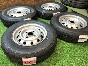 ダイハツ純正 12inch × BRIDGESTONE 145/80R12 80/78N(145R12 6PR)PCD100 ハイゼット アトレー ミラ ピクシス サンバー プレオ