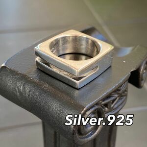 NY シルバーリング【21号】指輪 メンズリング SILVER925 fashion rings デザインリング 銀製 アクセ