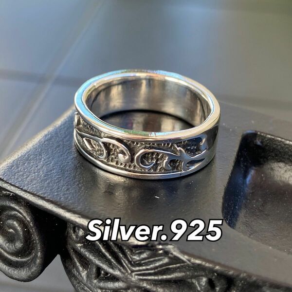 22.5号 指輪 NY シルバーリング【22.5号】リング SILVER925 トライバル アラベスク fashion rings