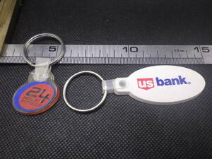 US bank 24HOUR FITNESS　2個セット　キーホルダー　アメリカ雑貨　USDM　ラバーキーホルダー