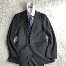 【美品】 ユナイテッドアローズ REDA ウール 3ピース スーツ ブラック 42 XS～Sサイズ相当_画像2