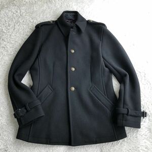 【希少】 ポールスミス コレクション オシャレな PSロゴ 刻印ボタン メルトンウール シングルコート