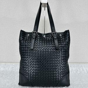 1円 BOTTEGA VENETA ボッテガヴェネタ アキャトル イントレチャート トートバッグ ハンドバッグ メンズ ワンショルダー 肩掛け可能 A4 黒