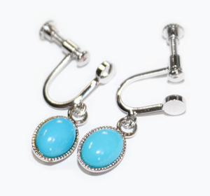  natural gem turquoise earrings 