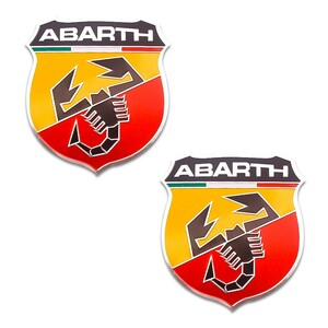 【送料無料】 ■フィアット アバルト ABARTH メタル エンブレム 2個セット ■ メタル ステッカー / バッジ