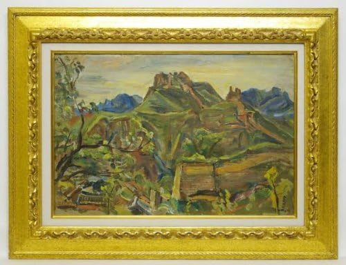 [Genuine] Miraculous existence Hard to find Collector Hand-painted Oil painting by Ryoei Hattori Framed Framed painting Picture Wall hanging Landscape Signed Hand-painted Western painting, Painting, Oil painting, Nature, Landscape painting