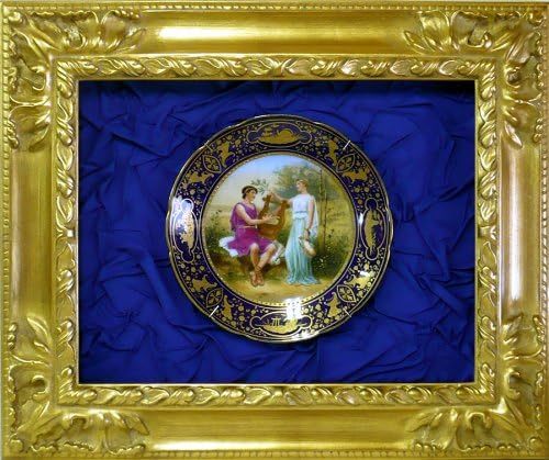 Miraculous Existence Hard to Obtain Collector Antique Vienna Plate Vienna Plate Music Hand Painted Picture Plate Framed Framed Ceramic Signed, hobby, culture, artwork, others