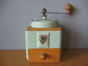 * antique * mint green color . wonderful coffee mill Peugeot PEUGEOT France actual work!