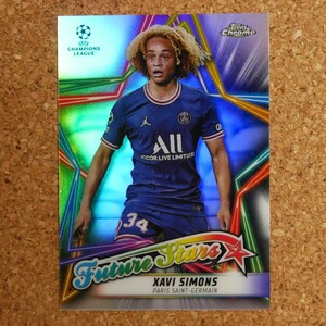 Topps chrome Xavi Simons トップスクローム シャビ・シモンズ パリ・サンジェルマン PSV ライプツィヒ future stars soccer