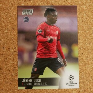 topps stadium club chrome Jeremy Doku スタジアムクラブクローム ジェレミー・ドク レンヌ マンチェスターシティ rookie ルーキー soccer