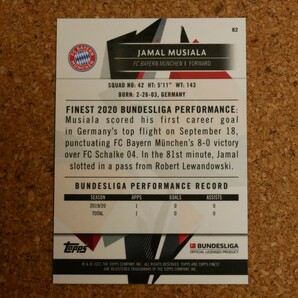 topps finest Jamal Musiala トップスファイネスト ジャマル・ムシアラ バイエルン ドイツ rookie ルーキーの画像2