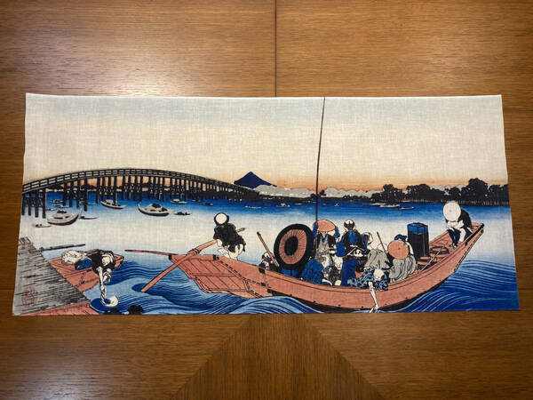 葛飾北斎 手ぬぐい 浮世絵　富嶽三十六景　サイズは約77cm 35cm