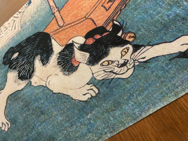 「模擬六佳撰」文屋康秀 手ぬぐい 浮世絵 歌川豊国 手拭い サイズは約77cm 35cm