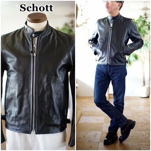 Schott 　ショット　シングル ライダース 　レザージャケット 　3950078　シープスキン　羊革　サイズM