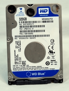 ◆◇WD3200LPCX♪Western Digitalの320GB 7mm HDD◆中古：累積6960時間◆