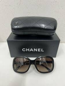 ⑪CHANEL Chanel sunglasses bekou pattern BRW Brown lady's 
