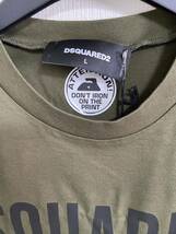 DSQUARED2 ディースクエアード S71GD1058 T-Shirt 半袖 Tシャツ コットン メンズ Lサイズ 新品 未着用 定価40,700円 カーキ_画像3