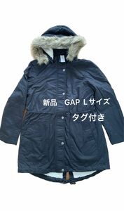 新品未使用　タグ付き　GAP / ユーティリティパーカー モッズコート / ブラック/L