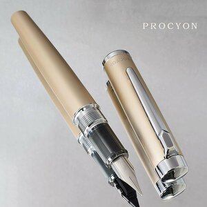 ◆▲万年筆【PLATINUM/プラチナ】スリップシール搭載 PROCYON/プロシオン ラスター シャンパンゴールド アルミボディ 1円～ 新品/PLT97-CG