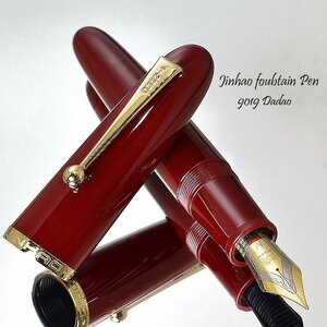 ◆●万年筆【JINHAO/金豪】Dadao 9019 極太軸 ワインレッド 赤 アクリル軸 ラージサイズ 存在感 迫力 風格 超大型 M 中字 新品 /JH156WRD