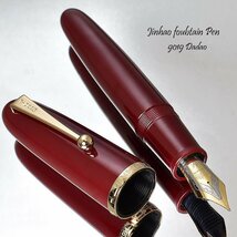 ◆●万年筆【JINHAO/金豪】Dadao 9019 極太軸 ワインレッド 赤 アクリル軸 ラージサイズ 存在感 迫力 風格 超大型 M 中字 新品 /JH156WRD_画像3