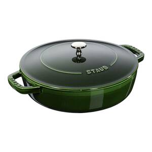 新品未使用　ストウブ STAUB 無水鍋 ブレイザー ソテーパン 28cm バジルグリーン 40511-478