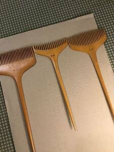 ... tool .... hair make Japanese coiffure .... kimono small articles Japanese clothes beauty . Barber .. wooden wooden comb 3 pcs set A