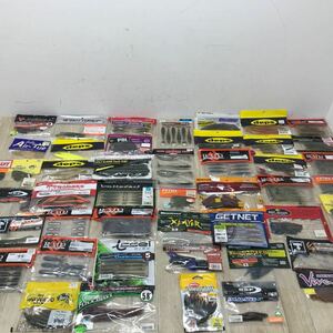 203 D ワーム ⑧ RAID JAPAN / JACKALL / Gary YAMAMOTO / deps / Megabass / Berkley / O.S.P など 50袋 まとめ 釣り ルアー 中古