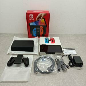 070 A 【訳あり・中古品】ニンテンドーSwitch 有機EL ネオンブルー/ネオンレッド 【動作確認・初期化済み】