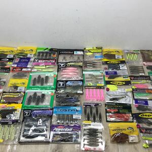 203 D ワーム ⑩ deps / JACKALL / O.S.P / Berkley / DSTYLE / Megabass / RAID JAPAN など 50袋 まとめ 釣り ソフト ルアー 中古