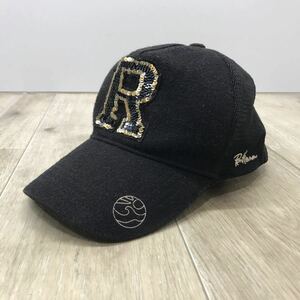 E◆ YOSHINORI KOTAKE × Ron Herman キャップ / ヨシノリ コタケ × ロンハーマン スパンコール Rロゴ ウール メッシュ キャップ